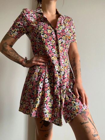 Robe fleurs colorée Tally Weijl taille 34 xs