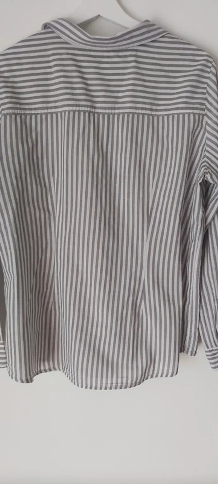 Chemise blanche rayée grise XL - photo numéro 3