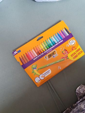 24 feutres ultralavables bic pointe moyenne