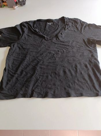 T-shirt col v in extenso taille xxl noir