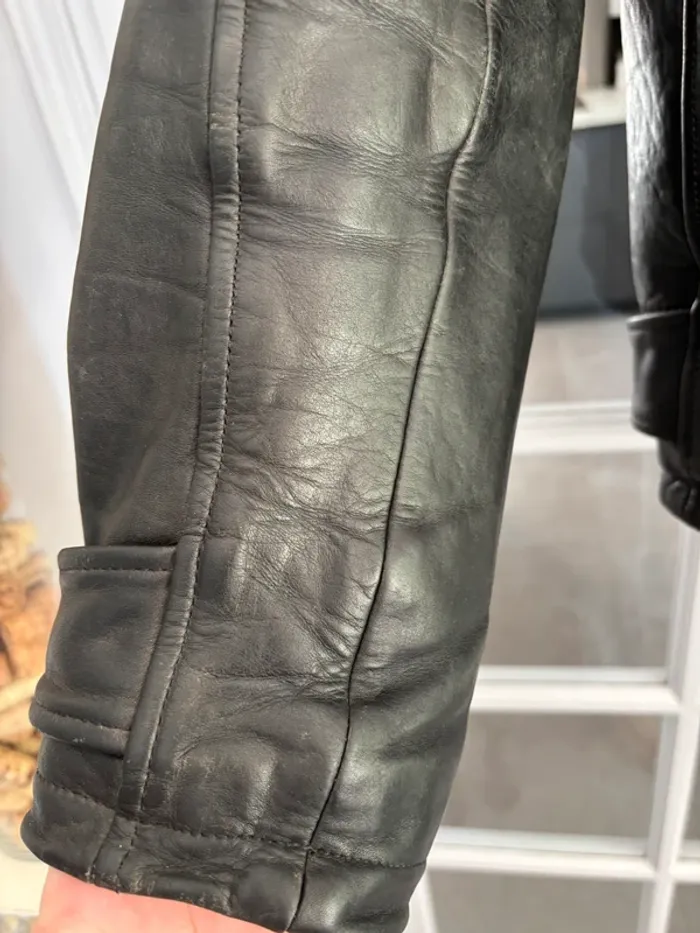 Veste en cuir de moto taille L Helstons - photo numéro 8