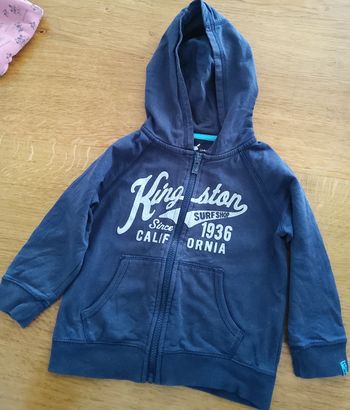 Gilet zippé bleu marine Sergent Major