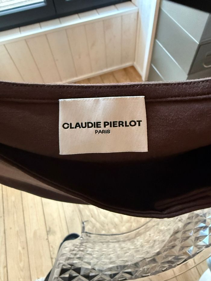 Robe Claudie Pierlot Timerica Marron Chocolat – Neuve Étiquette T.36 - photo numéro 4