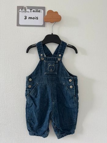 Salopette en jean - taille 3 mois 🌼