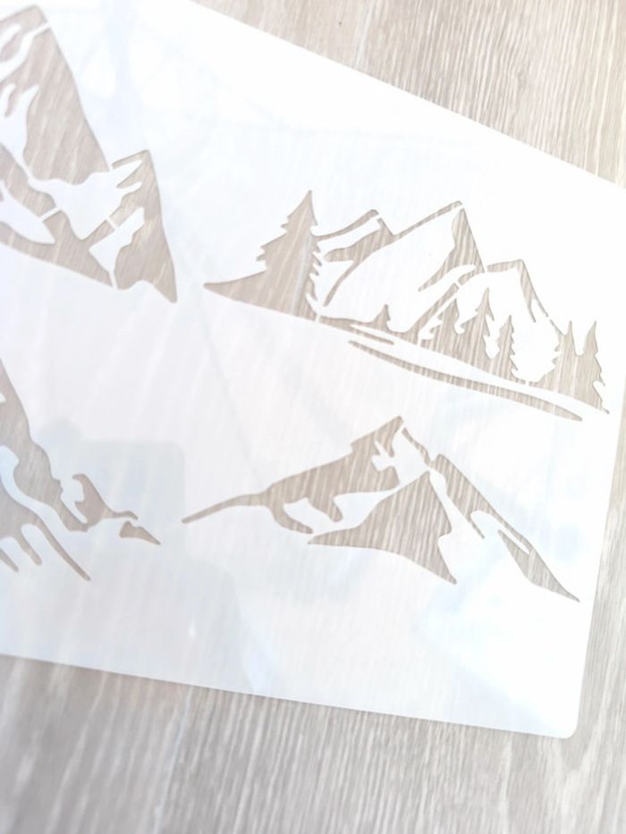 Pochoir montagnes - photo numéro 3