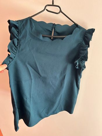 Blouse bleu canard