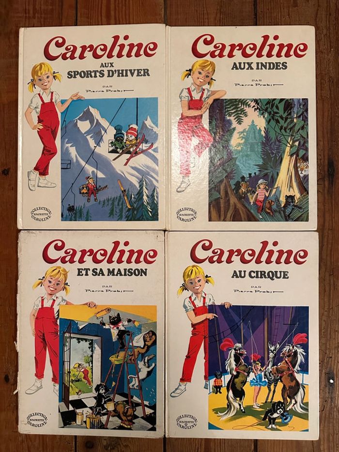 État satisfaisant - Lot de 4 livres Caroline grands albums Hachette blancs Pierre Probst