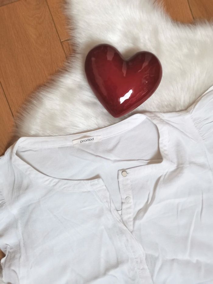 Top / Blouse blanche fluide - photo numéro 2