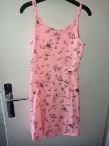 Robe été rose avec motifs licorne enfants fille