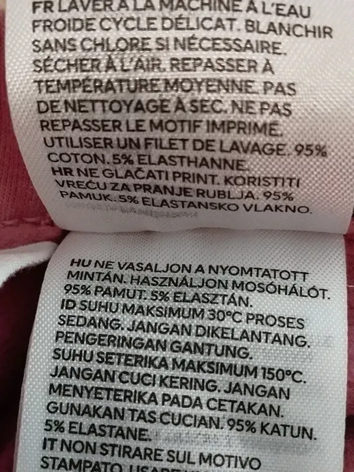 Legging rose lila H&M intérieur molleton fille 10 ans - photo numéro 5
