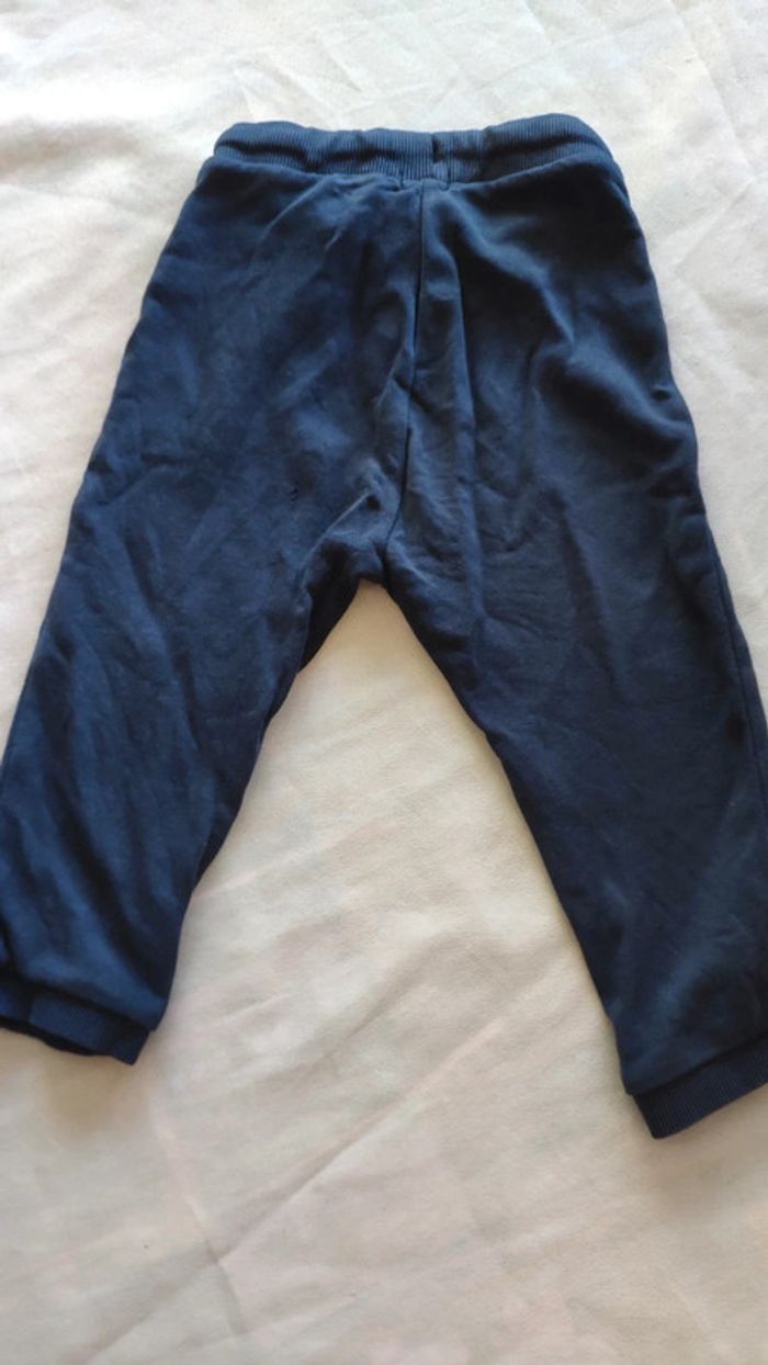 Pantalon jogging bleu marine 24 mois Kiabi avec cordon - photo numéro 3