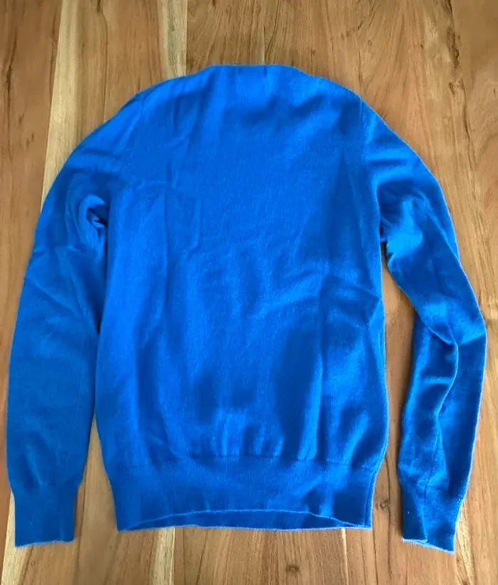 Pull cachemire bleu électrique Galeries Lafayette - photo numéro 6