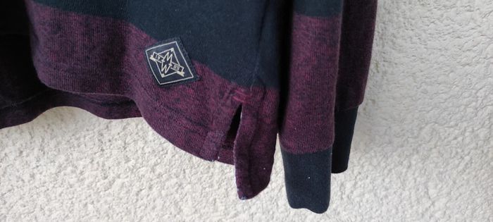 Polo rayé Bordeaux et noir - photo numéro 3
