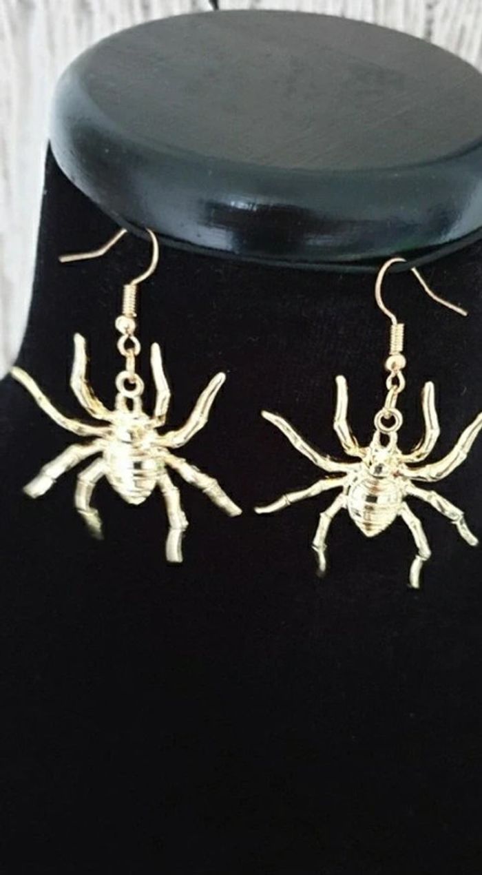 Boucles d'oreilles araignée - photo numéro 4