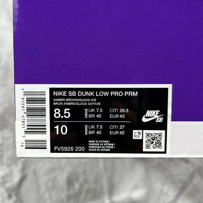 Nike Dunk SB Low « Amber Brown/Guava Ice » pointure 42 - photo numéro 13