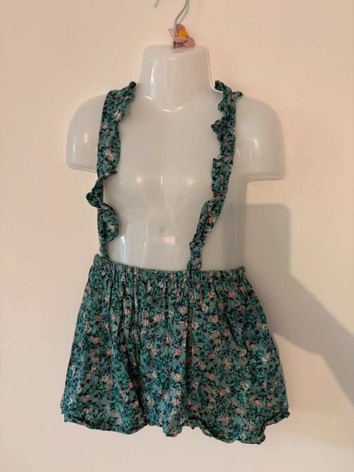 🌸 Jupe salopette fleurie – Tape à l’œil – 36 mois / 98 cm 🌸