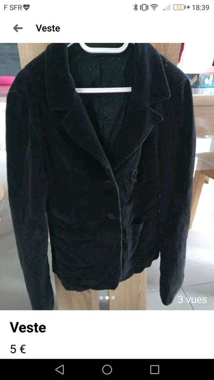 Veste velour