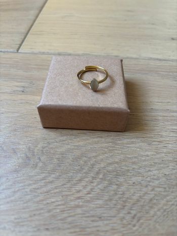 Bague dorée ajustable en acier inoxydable