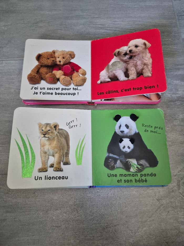 Lot de 2 livres animaux et je t aime  langue de chat - photo numéro 2