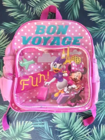 Sac à dos fille rose Minnie et Daisy, Bon voyage