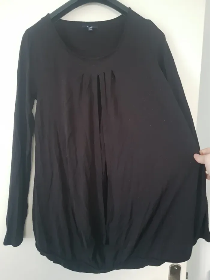 Tshirt noir manche longue pour grossesse