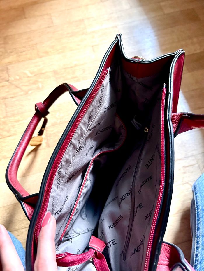 👜 Sac à main Torrente rouge en similicuir - photo numéro 8