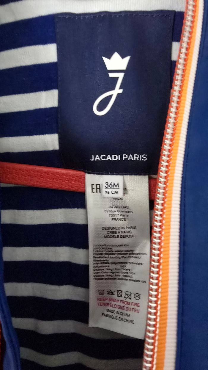 Beau impermeable doublé bleu 36 mois Jacadi - photo numéro 4