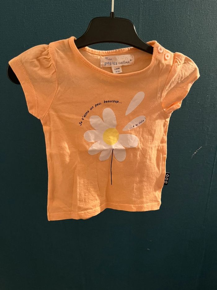 Très beau tee shirt à courte manche bébé fille