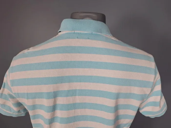 Polo Ralph Lauren Custom Fit – rayures bleu ciel/blanc – Taille S - brodé (570) - photo numéro 5