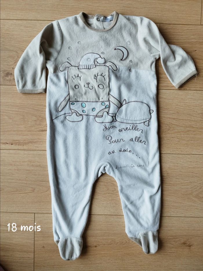 Pyjama velours 18 mois