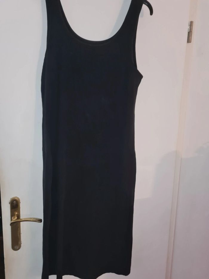 Robe longue camaïeu XL noire