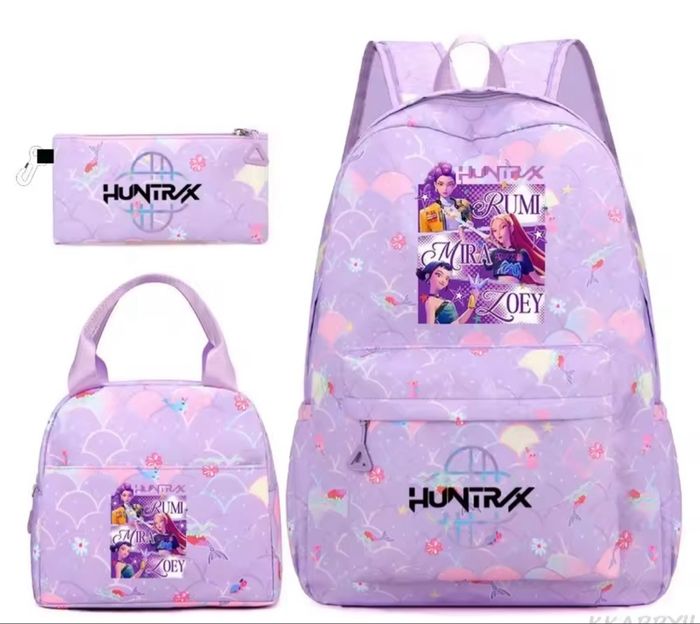 Ensemble 3 pièces sac à dos, sac isotherme et petite trousse assortis KPop Demon Hunters Neuf - photo numéro 8