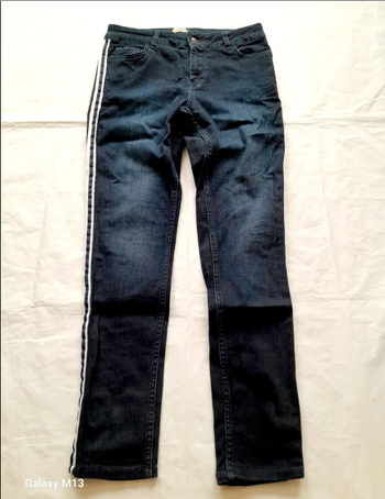 Jean femme bleu foncé avec 2 lignes blanches Camps United taille 38