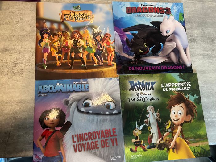 lot 4 livres Astérix Abominable Dragons 3 et Clochette fée pirate