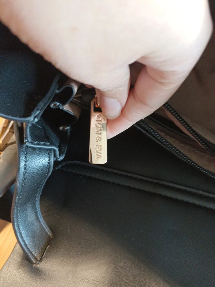 Sac bandoulière noir Tom et eva - photo numéro 4