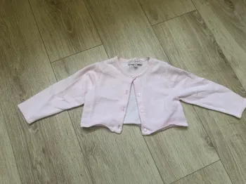 Gilet court rose pailleté