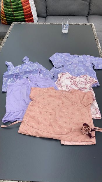 Lot ensemble débardeur haut tunique vêtement 24 mois 2 ans bébé enfant fille