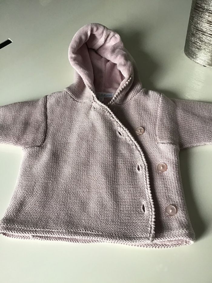 Manteau tricot doublé polaire 0-3 mois - photo numéro 5