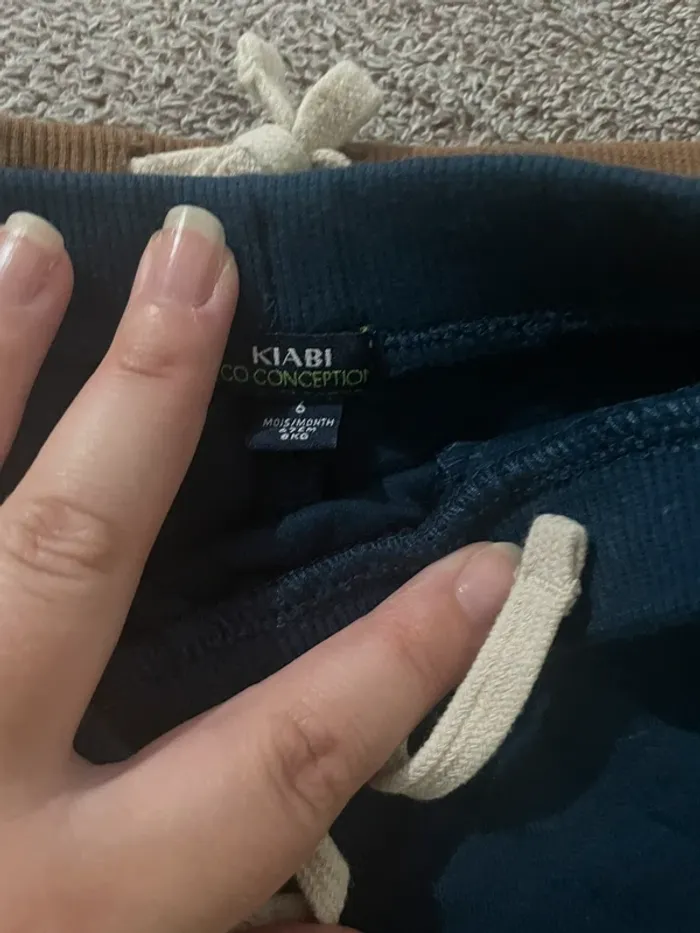 Duo pantalons marron+bleu - photo numéro 2