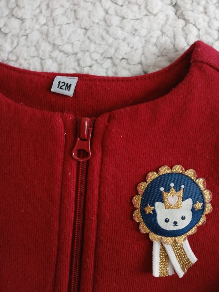 Ensemble gilet Tee-shirt manches longues legging taille 12 mois - photo numéro 4