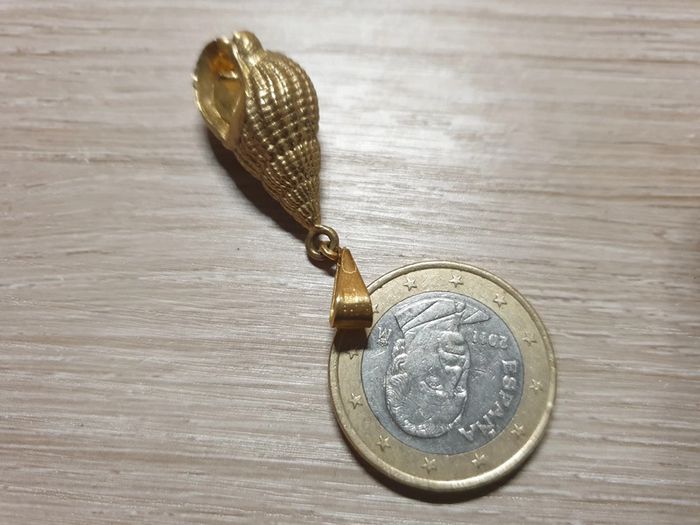 Magnifique pendentif plaqué or ancien côté plorgal - photo numéro 3