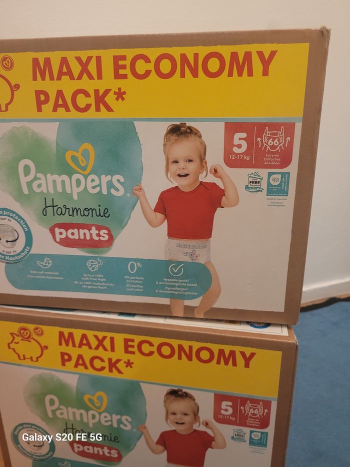 2 paquet Pampers harmonie pants taille 5 - photo numéro 3