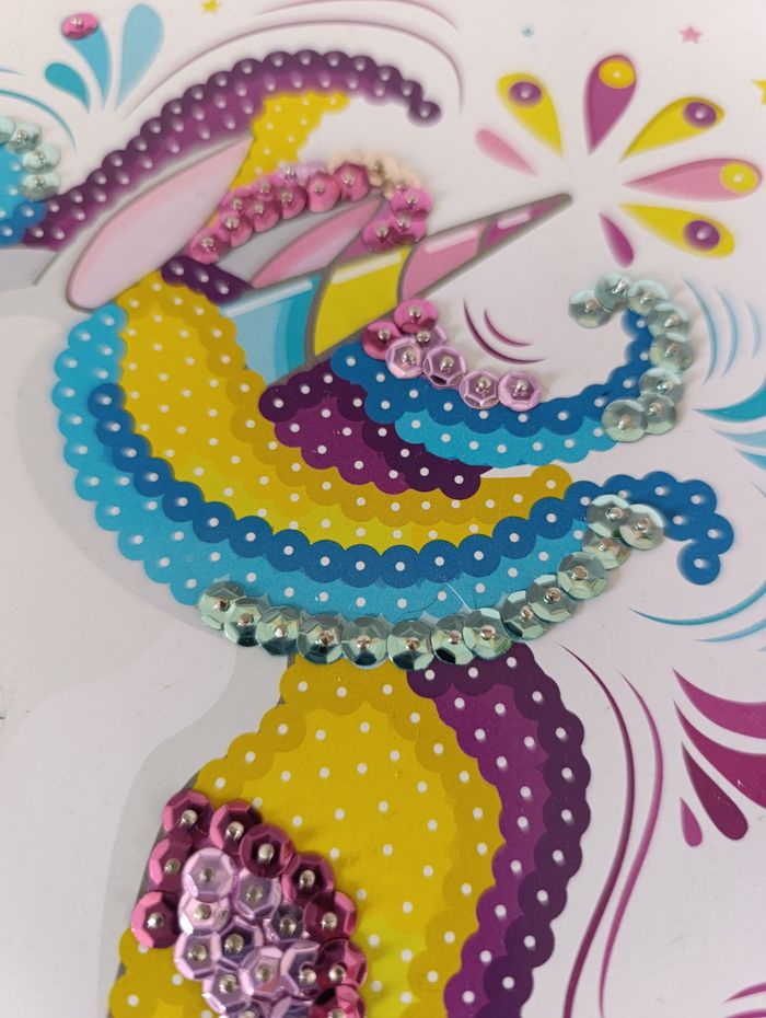 Tableau licorne sequins - photo numéro 6