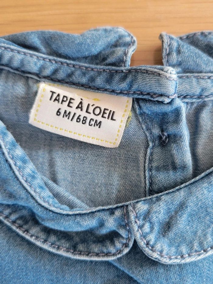 Blouse en jean taille 18 mois - photo numéro 2