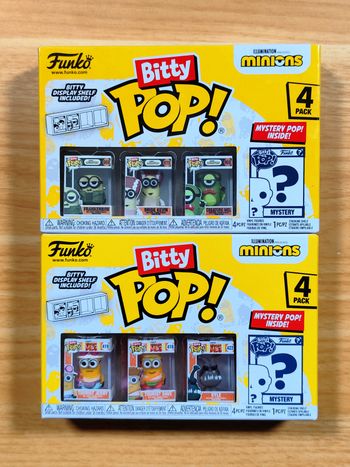 Lot 2 Boîtes Bitty Pop! Minions - 8 Figurines dont 2 Mystères