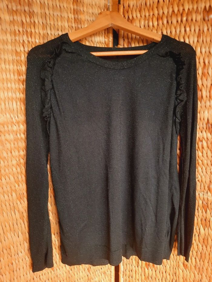Haut noir paillettes S