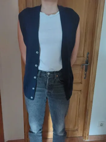 Gilet sans manches bleu marine