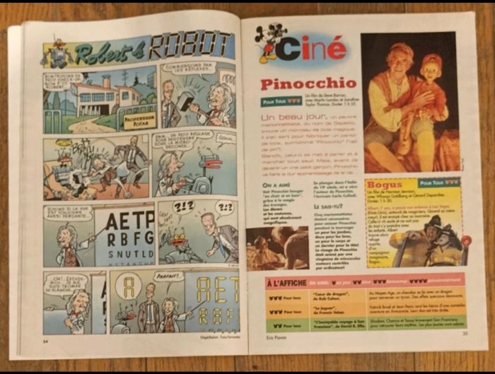 Ancien journal de mickey avec 4 fiches jeux + poster jeu N°2315 de 1996 vintage - photo numéro 8