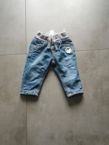 Jean doublé polaire baby club 12 mois