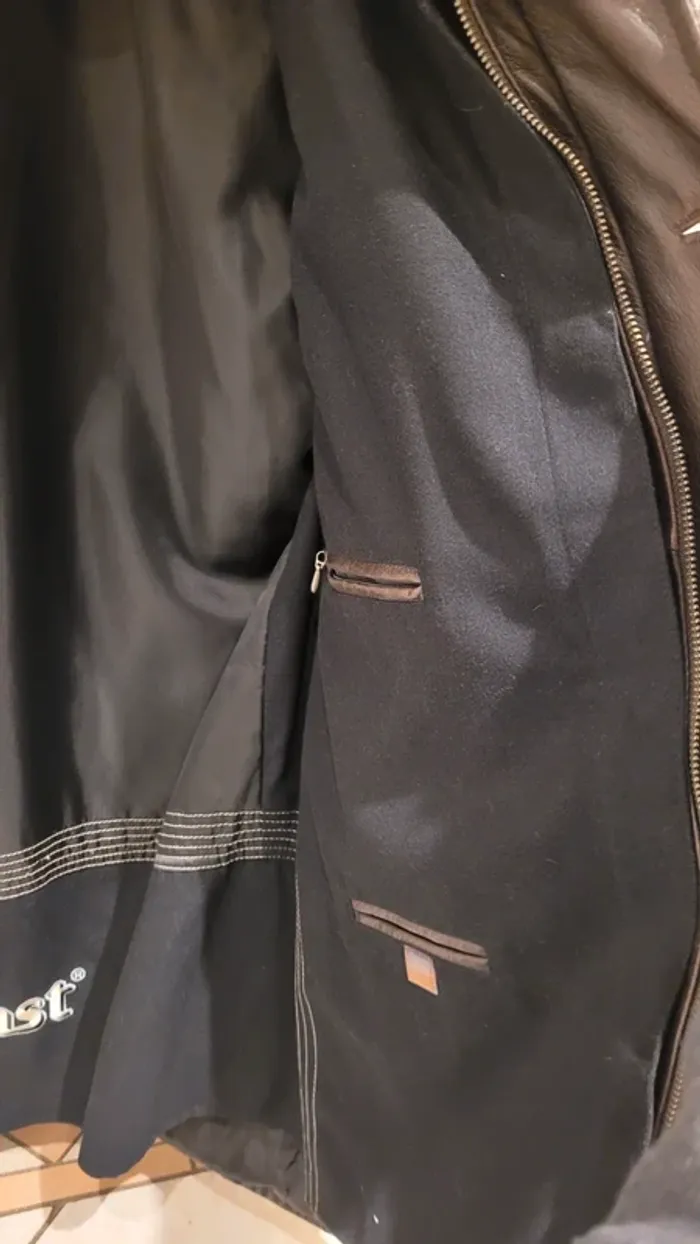 Manteau cuir marron doublure amovible - photo numéro 4